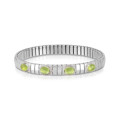 Nomination XTE Armband  aus Stahl, Silber 925 und 4 Steine (GDR) (005_PERIDOT) 043421/005