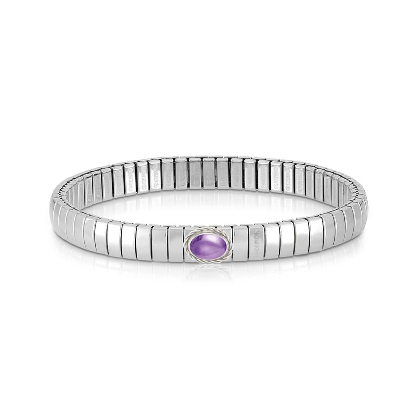 Nomination XTE Armband aus Stahl, Silber 925 und Steine (GDR) (002_AMETHYST) 043411/002