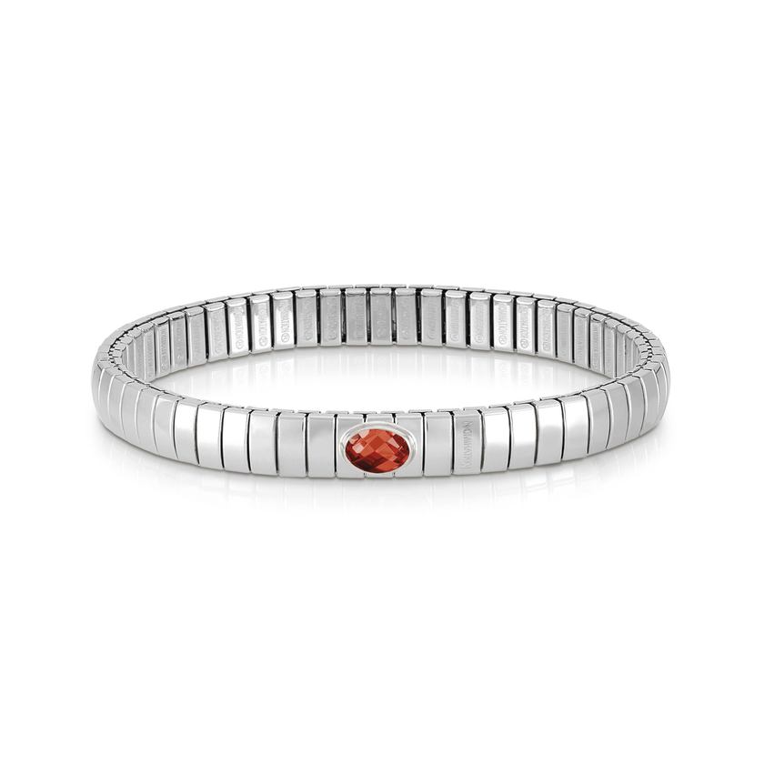 Nomination XTE Armband  aus Stahl, Silber 925 und Stein FACETTIERT (005_ROT) 043460/005