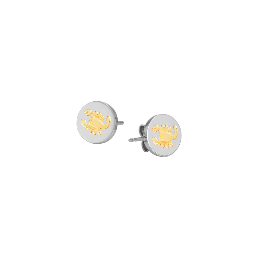 Nomination Ohrringe MYBONBONS aus Edelstahl mit STERNZEICHEN aus 18-K-Gold (008_SKORPION) 065024/008