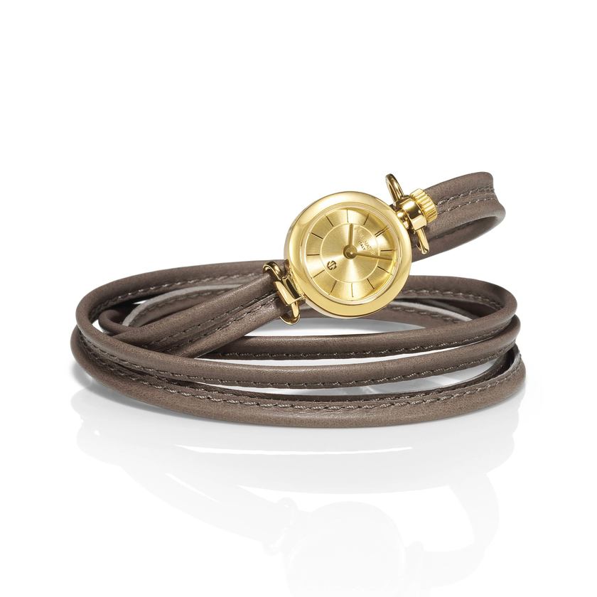 Nomination Armbanduhr VIENNA VERGOLDET mit Lederarmband + BOX (019_Gold) 078000/019