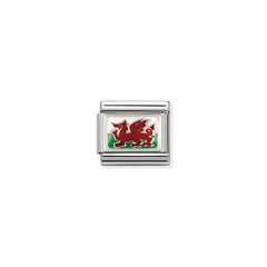 Nomination COMPOSABLE CLASSIC FLAGGEN EDELSTAHL, LACK UND SILBER 925 (02_Wales) 330207/02