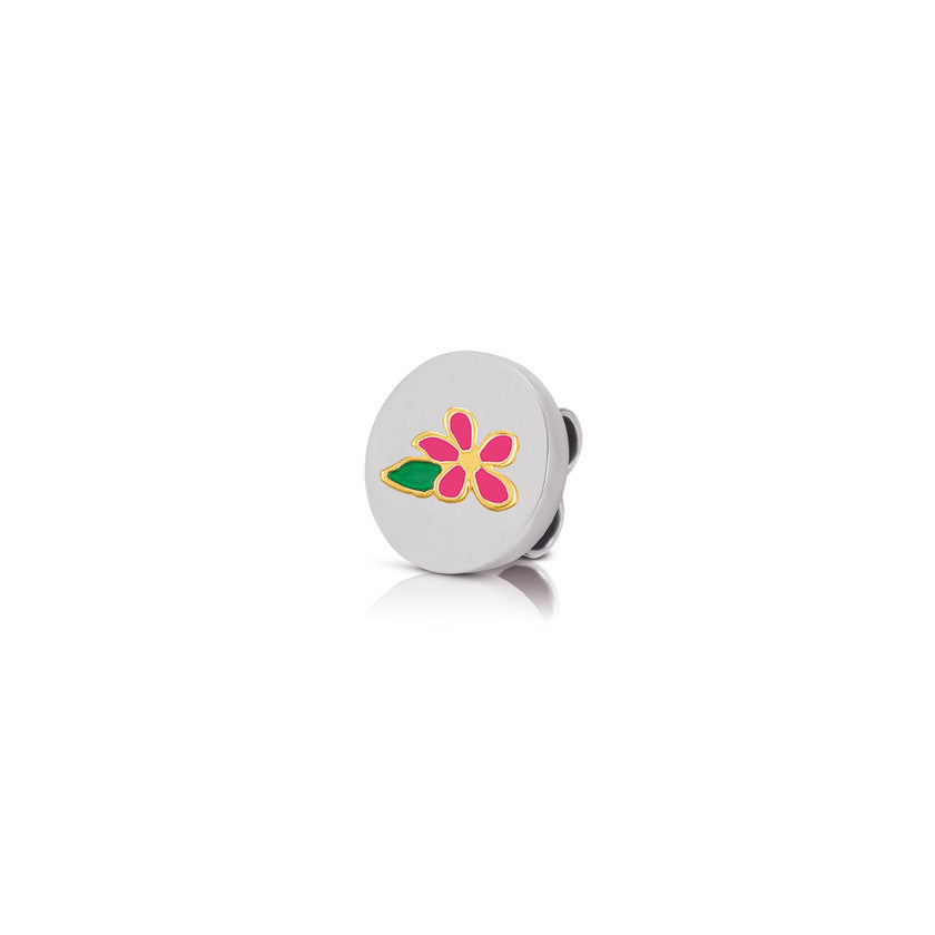 Nomination MYBONBONS Plaettchen aus Edelstahl, Email und 18k gold (Symbole) (001_Jasminbluete) 065084/001