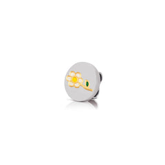 Nomination MYBONBONS Plaettchen aus Edelstahl, Email und 18k gold (Symbole) (002_Margerite) 065084/002
