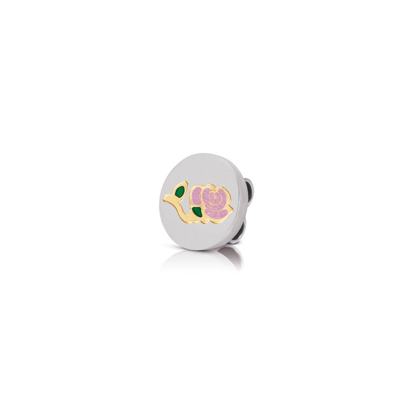 Nomination MYBONBONS Plaettchen aus Edelstahl, Email und 18k gold (Symbole) (003_Rose) 065084/003