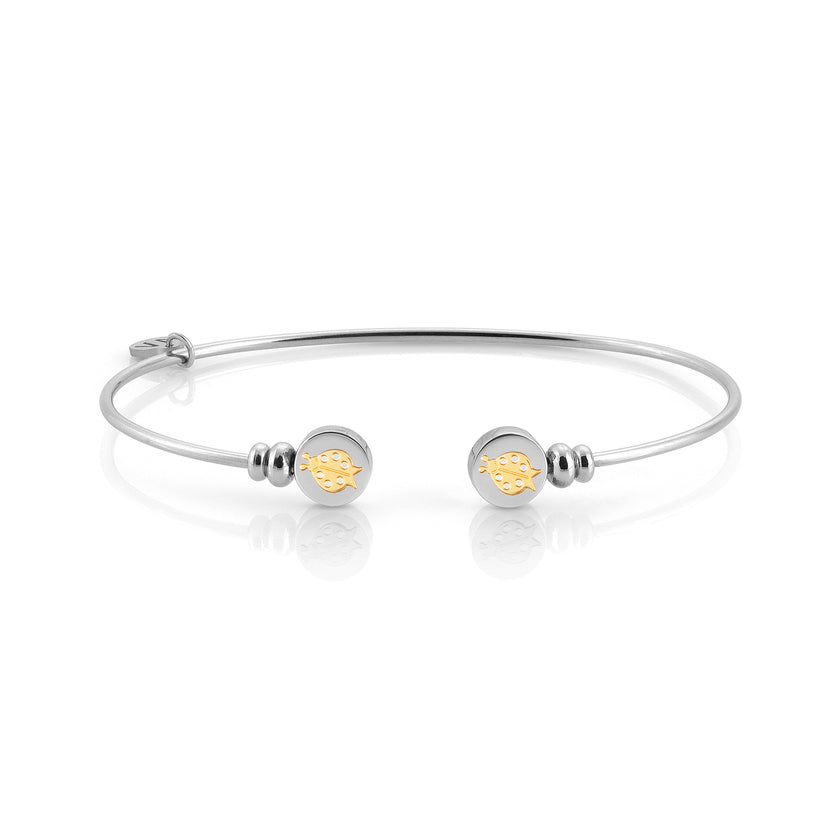 Nomination MYBONBONS Contrarier aus Edelstahl mit Symbolen aus 18k gold (006_Marienkafer) 065202/006