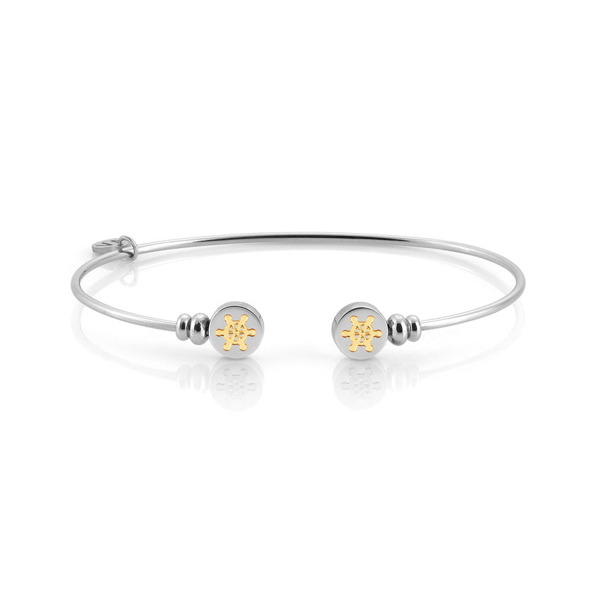 Nomination MYBONBONS Contrarier aus Edelstahl mit Symbolen aus 18k gold (014_Ruder) 065202/014