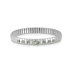 Nomination XTE Armband aus Edelstahl, Silber 925 und Jade (005_Salbei gruen) 043321/005