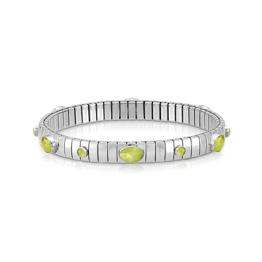 Nomination XTE Armband aus Edelstahl, Silber 925 und Jade (006_Gruen) 043322/006