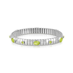 Nomination XTE Armband aus Edelstahl, Silber 925 und Jade (006_Gruen) 043322/006