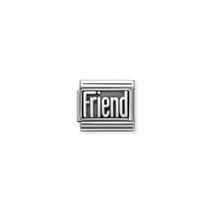 Nomination COMPOSABLE CLASSIC PLAETTCHEN aus Edelstahl, mit 925er Silber verziert, (31_FRIEND) 330102/31