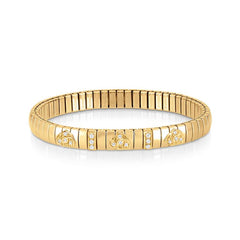 Nomination Bracciali XTE in acciaio, arg 925 e Cub Zirc, Fin ORO (3) (038_Blume) 043520/038