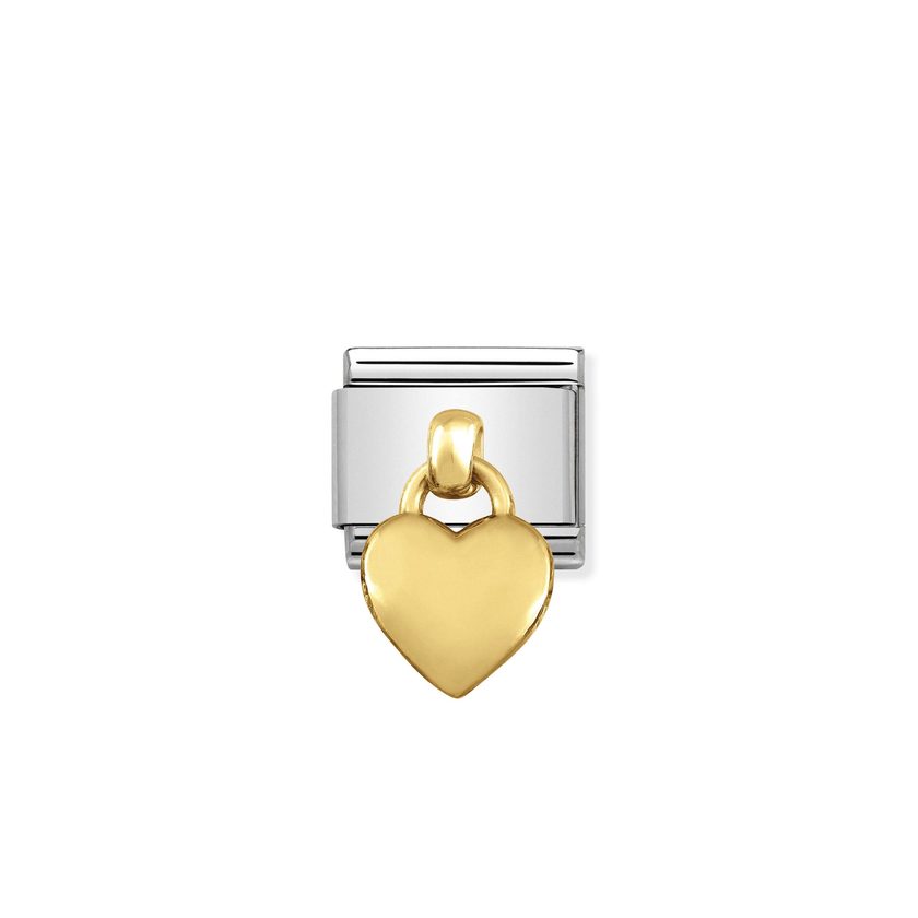 Nomination COMPOSABLE CLASSIC CHARMS Edelstahl und 18k gold (01_Herz) 031800/01