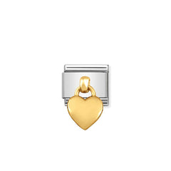 Nomination COMPOSABLE CLASSIC CHARMS Edelstahl und 18k gold (01_Herz) 031800/01