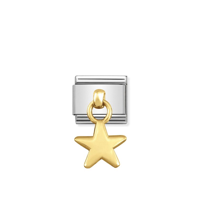 Nomination COMPOSABLE CLASSIC CHARMS Edelstahl und 18k gold (05_Stern) 031800/05
