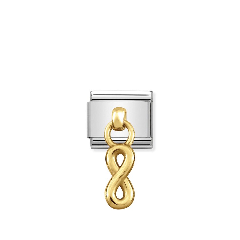 Nomination COMPOSABLE CLASSIC CHARMS Edelstahl und 18k gold (10_Unendliche) 031800/10