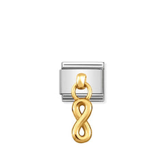 Nomination COMPOSABLE CLASSIC CHARMS Edelstahl und 18k gold (10_Unendliche) 031800/10