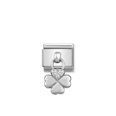 Nomination Composable Classic CHARMS Edelstahl und Silber 925 (02_Kleeblatt) 331800/02