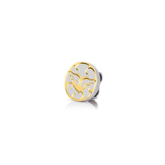 Nomination MYBONBONS Plakette aus Stahl mit goldenen SYMBOLEN (017_Herz mit Flugeln) 065082/017