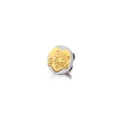 Nomination MYBONBONS Plakette aus Stahl mit goldenen SYMBOLEN (021_Herz my angel) 065082/021
