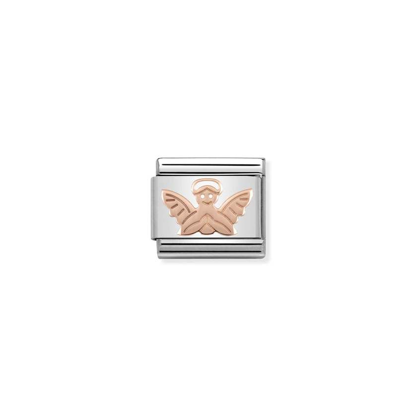 Nomination COMPOSABLE CLASSIC SYMBOLE Element aus Edelstahl, mit 9kt Rosegold verziert (14_Engel) 430104/14