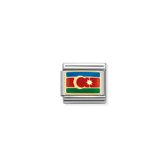 Nomination Composable Classic ASIEN Edelstahl, Email und 18K-Gold (19_AZERBAIJAN) 030236/19