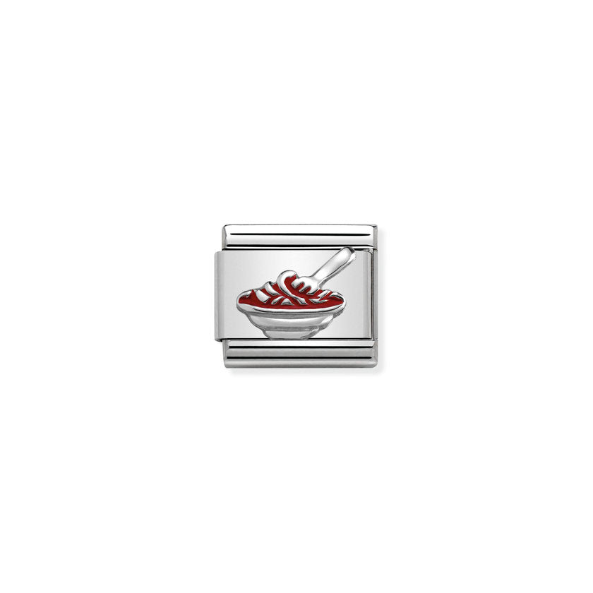 Nomination COMPOSABLE Classic SYMBOLE aus Edelstahl, Email und Silber 925 (36_Spaghetti) 330202/36