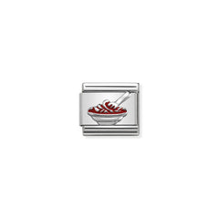 Nomination COMPOSABLE Classic SYMBOLE aus Edelstahl, Email und Silber 925 (36_Spaghetti) 330202/36