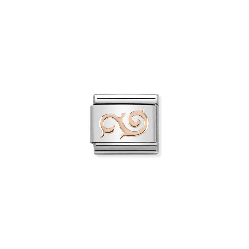 Nomination COMPOSABLE CLASSIC SYMBOLE Element aus Edelstahl, mit 9kt Rosegold verziert (21_Locken) 430104/21