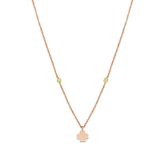 Nomination BELLA Halskette aus Silber 925, Schmucksteine und Cubic Zirconia (LANG) (015_Klee und rose Gold) 142642/015
