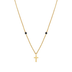Nomination BELLA Halskette aus Silber 925, Schmucksteine und Cubic Zirconia (LANG) (017_Kreuz und Gold) 142642/017