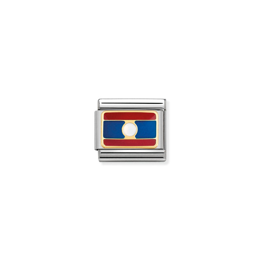 Nomination Composable Classic ASIEN Edelstahl, Email und 18K-Gold (21_LAOS) 030236/21
