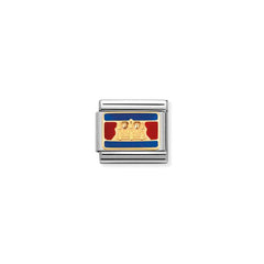 Nomination Composable Classic ASIEN Edelstahl, Email und 18K-Gold (23_KAMBODSCHA) 030236/23