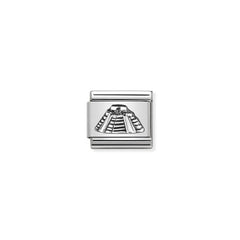 Nomination Composable Classic MONUMENTS RELIEF acciaio e argento 925 (07_Maya-Pyramide) 330105/07