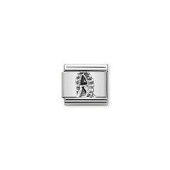 Nomination Composable Classic MONUMENTS RELIEF acciaio e argento 925 (08_Wiener Riesenrad) 330105/08