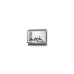 Nomination Composable Classic MONUMENTS RELIEF acciaio e argento 925 (27_San Marco) 330105/27