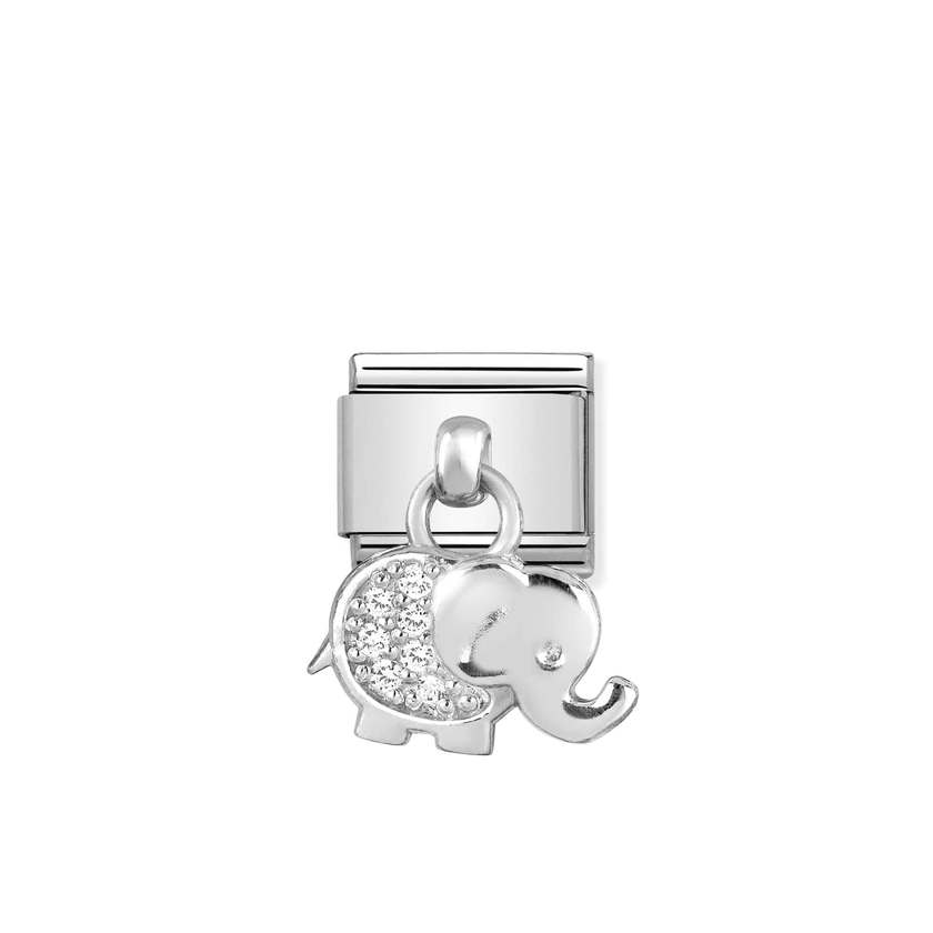 Nomination Composable Classic CHARMS Edelstahl und Silber 925 (17_Elefant) 331800/17