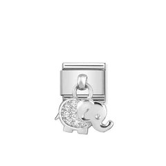 Nomination Composable Classic CHARMS Edelstahl und Silber 925 (17_Elefant) 331800/17