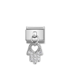 Nomination Composable Classic CHARMS Edelstahl und Silber 925 (20_Hand der Fatima) 331800/20