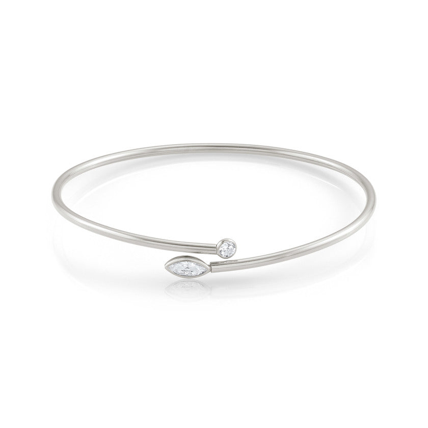 Nomination Armreif BELLA in 925er Silber und Cubic Zirkonia (008_Silberne Schiffchen) 142683/008