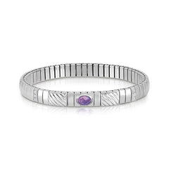 Nomination Armband XTE in Edelstahl, 925er Silber und Cubic Zirkonia (001_VIOLETT) 043332/001