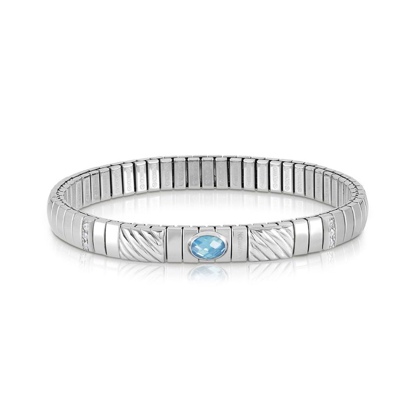 Nomination Armband XTE in Edelstahl, 925er Silber und Cubic Zirkonia (006_HIMMELBLAU) 043332/006