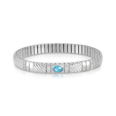 Nomination Armband XTE in Edelstahl, 925er Silber und Cubic Zirkonia (006_HIMMELBLAU) 043332/006