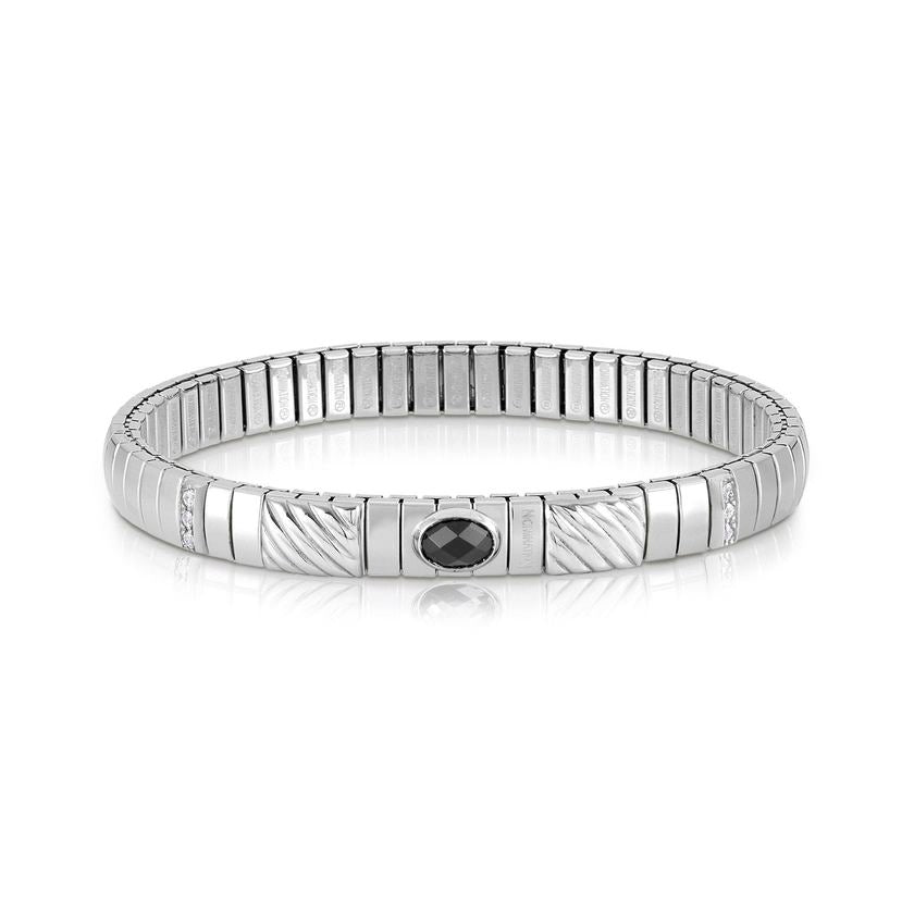 Nomination Armband XTE in Edelstahl, 925er Silber und Cubic Zirkonia (011_Schwarz) 043332/011