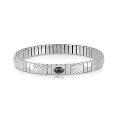 Nomination Armband XTE in Edelstahl, 925er Silber und Cubic Zirkonia (011_Schwarz) 043332/011