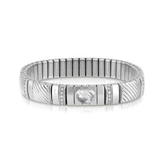 Nomination Armband XTE in Edelstahl, 925er Silber und Cubic Zirkonia MEDIUM (010_WEISS) 043334/010