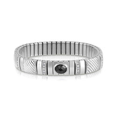 Nomination Armband XTE in Edelstahl, 925er Silber und Cubic Zirkonia MEDIUM (011_Schwarz) 043334/011