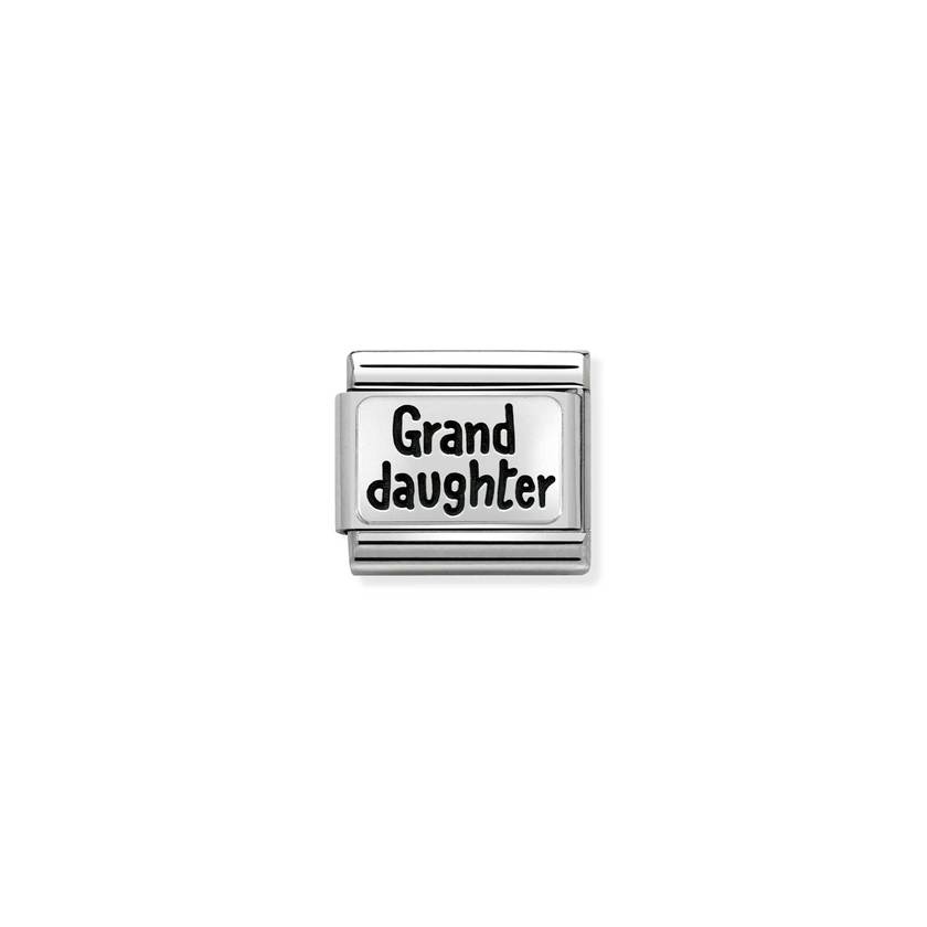 Nomination COMPOSABLE CLASSIC PLAETTCHEN aus Edelstahl, mit 925er Silber verziert, (43_GRAND DAUGHTER) 330102/43