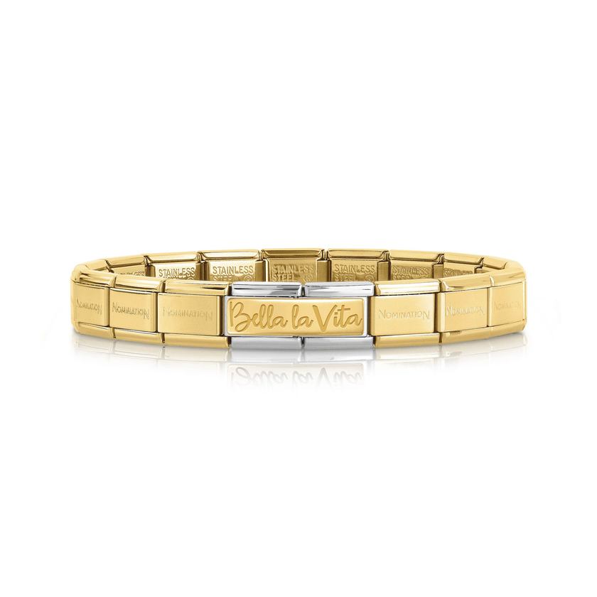 Nomination Armband Classic Bella la Vita aus Edelstahl und 18k gold (20_CLASSIC) 039284/20