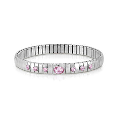 Nomination Armband XTE aus Edelstahl, 925er Silber und Edelsteinen (6P1G) (003_ROSA) 043336/003